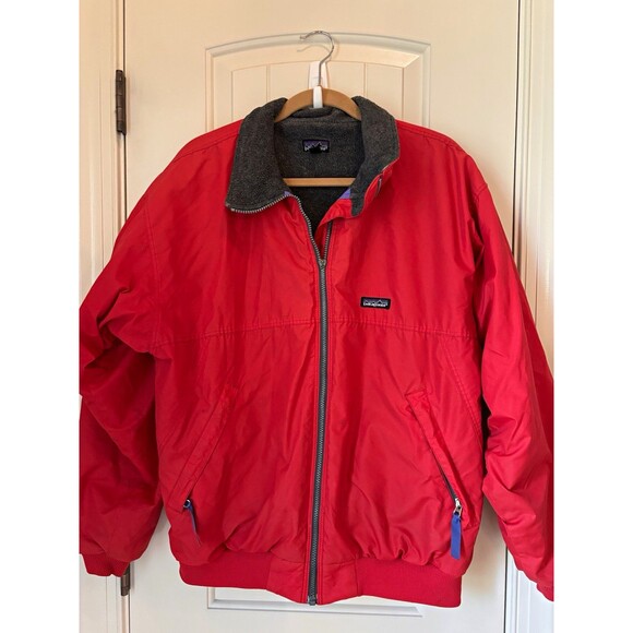 Patagonia Other - Vintage Patagonia Red charcoal Fleece Lined Zip up bomber jacket men’s large